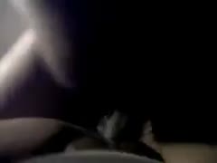 Missionary fucking my fat wife's wet, hairy muff at night